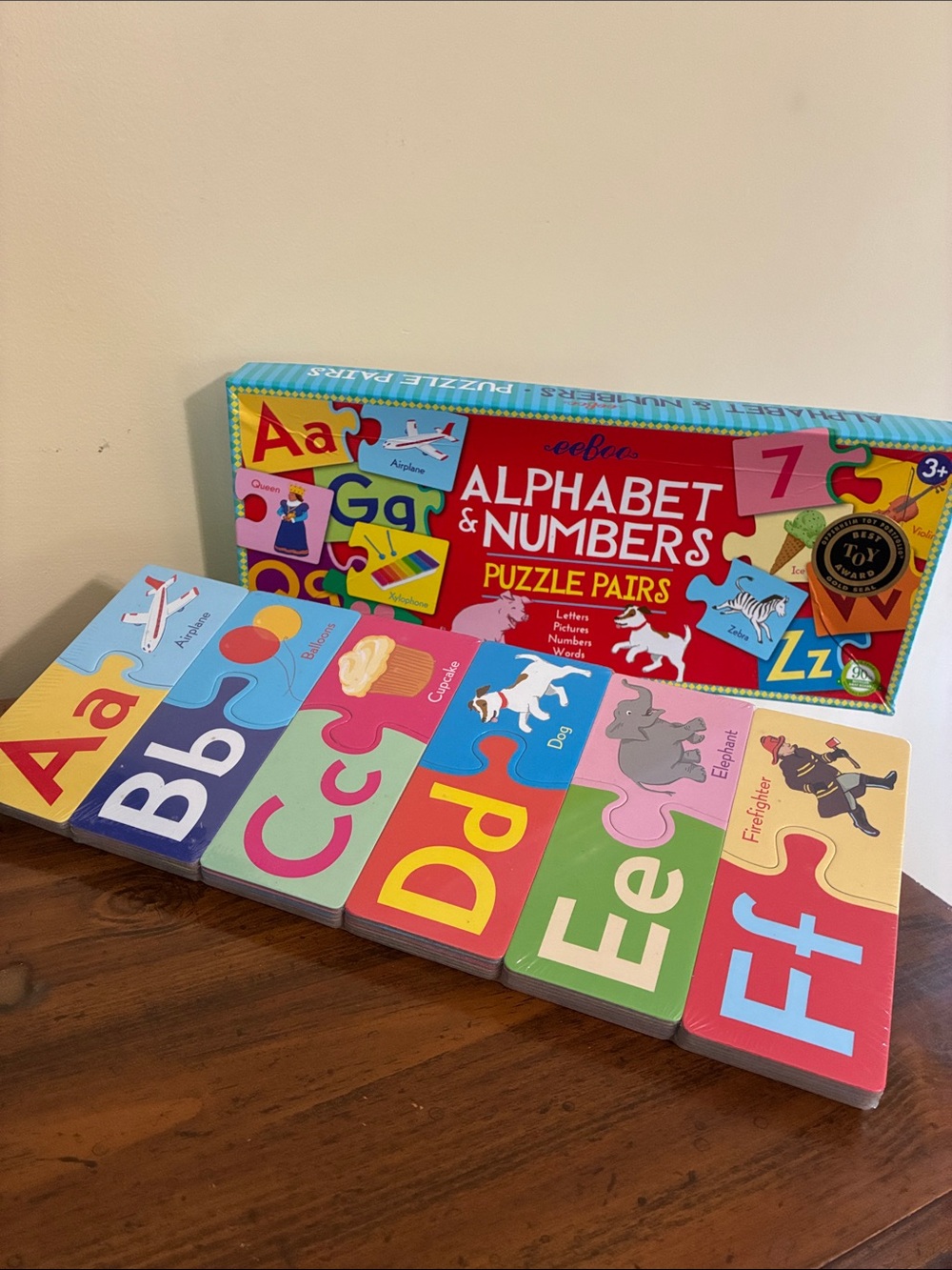 eeBoo ALPHABET & NUMBERS PUZZLE PAIRS (age 3+)